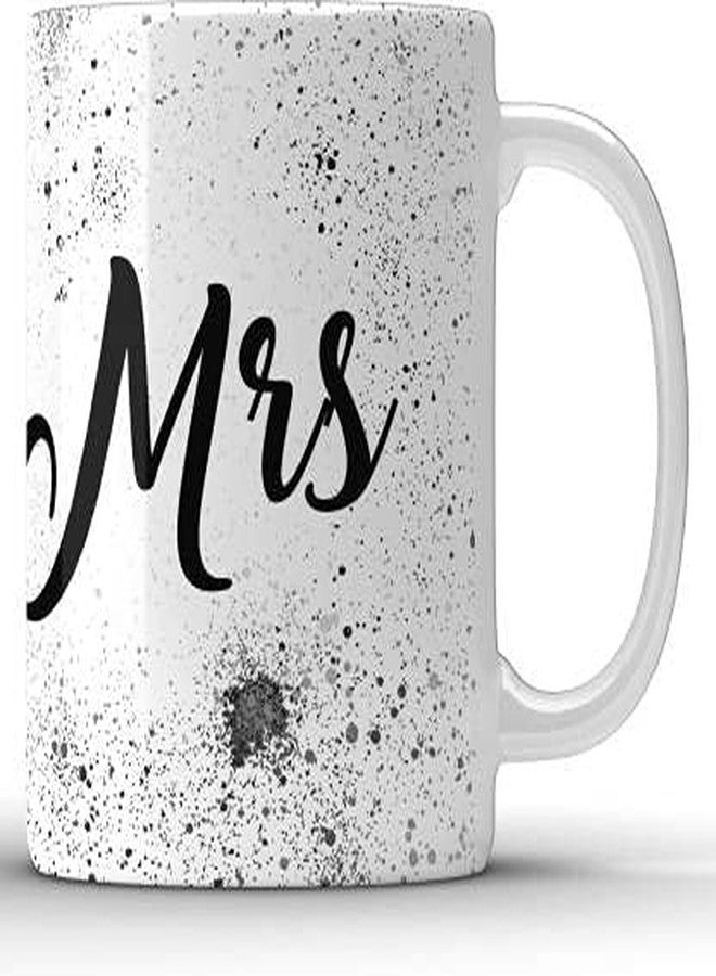 Dashing Arts "Mr and Mrs Couple Matching Coffee Mug of Set of 2 Black & White Ceramic Mug with Handle Pack of 2 Best Gifts Wedding/Anniversary/Couple/Marriage 2 Pieces Size (325ML) - Image 3